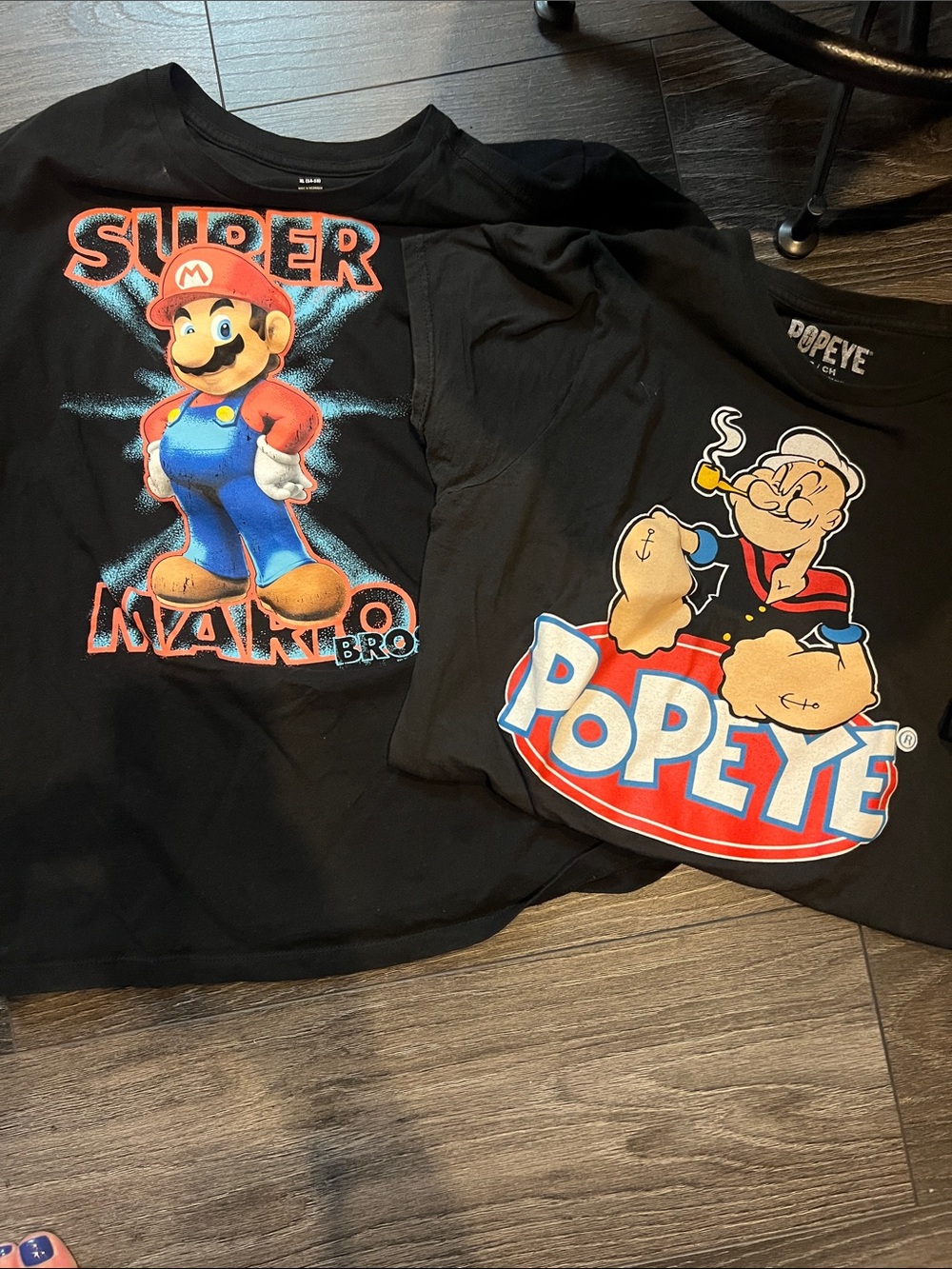 Super Mario Black Graphic Kids Tee - Mario Character Shirt